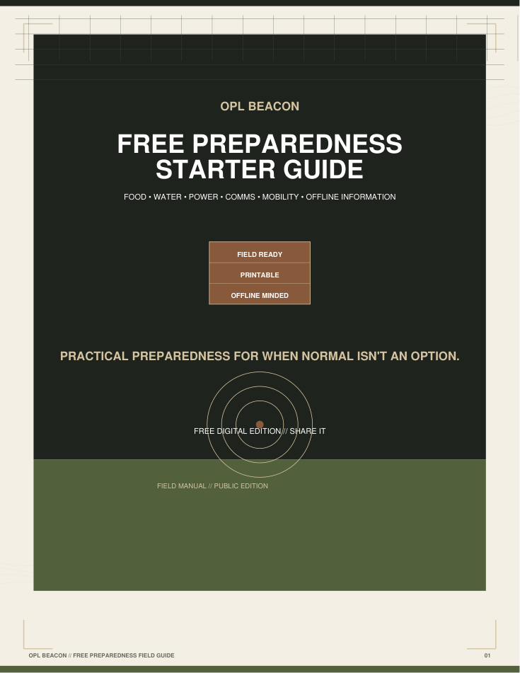 OPL Beacon Free Preparedness Starter Guide cover